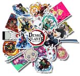 Vinyl 20Pcs Demon Slayer Anime Merch Sticker Pack From Animo India Perfect For Laptop Computer Car Water Bottle Travel Case Guitar Luggage Motorbikes(Hd s, Non Residue Removal)Â…, Self-Adhesive