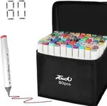 Alcohol Markers Set 80 Colors,Art Supplies Markers for Adults, Dual Tip Drawing Markers for Artists,Markers for kids ages 8-12, Ideal Painting Markers for Drawing,Sketching and Designing(White)