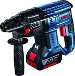 Bosch GBH 180-LI Cordless Rotary Hammer, SDS Plus, Brushless Motor, 2J, 2.3 kg, 5,100 bpm, 1,800 rpm, 3 Modes + 2 x battery GBA 18V 4.0Ah, GAL 18V-40 Charger & Carrying Case, 1 Year Warranty