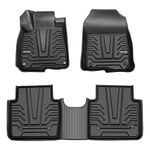 Car Floor Mats Compatible with 2017-2021 Honda CRV - Black TPE All Weather Protection Front & Rear Seat Floor Liners