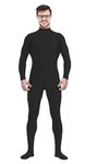 Gaoin Men's and Women's Stretch Spandex Zentai Unitard Bodysuit Costume, Black, X-Large