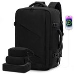 LOVEVOOK Carry on Travel Backpack Cabin Size, Large 40L for Men & Women Flight Approved with 3 Packing Cubes & USB Charging Port, Large Suitcase Water Resistant Luggage Daypack Business Weekender Bag