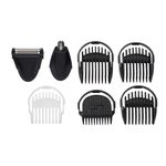 BaByliss Multi Groomer 6 In 1 Hair Clipper Trimmer|Stainless Steel Blades With 34Mm Wide Blades|Cordless Use With 60 Minutes Of Autonomy|Adjustable Head For Precision Cuts|Mt725E (Black), Men