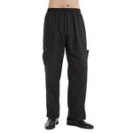 TOPTIE Men's Black Cargo Style Kitchen Work Chef Pant