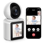 2K Two-Way Video/Audio Indoor Camera, Child/Elder/Dog/Pet Camera with Phone App, 2K Home Security Camera with Pan Tilt, Night Vision, One-Button Call, Motion Detection, Human/Sound/Crying Detection