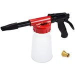 Car Wash Foam Gun Foam Cannon Blaster 6 Adjustment Ratio Dial Car Wash Soap Sprayer Connects to Garden Hose Foam Sprayer for Car Home Cleaning Red Color