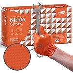 WECARE Orange 8 Mil Nitrile Gloves 