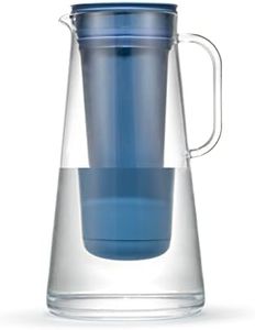 LifeStraw Home – Water Filter Pitcher, 10-Cup, Stormy Blue, BPA Free Designed for Everyday Protection Against Bacteria, parasites, microplastics, Lead, Mercury, PFAS and a Variety of Chemicals