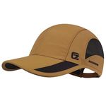 GADIEMKENSD Quick Dry Sports Hat Lightweight Breathable Soft Outdoor Running Cap Baseball Caps for Men (Camel, M)