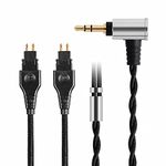 FAAEAL Replacement Audio Cable for Sennheiser HD560 Headsts,3.5mm/2.5mm/4.4mm Braided 5N LC-OFC Upgrade Cable for Sennheiser HD580,HD600,HD660S,HD650 Headphones Black 1.5meters/4.9feet (3.5mm Jack)