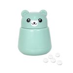 Pill Crusher,Lovely Bear Shape Pill Grinders,Multifunction Pill Cutter,Perfect Pill Splitter for Small Pills,Plastic Portable Pill Press,Cuts Pills into Fine Powder,for Elderly, Children, Pets (green)