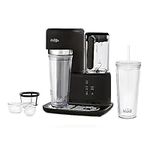 Mr. Coffee 3-in-1 Single-Serve Frappe, Iced, and Hot Coffee Maker and Blender | Coffee Machine with Reusable Filter, Scoop, Recipe Book and 2 Tumblers | Black