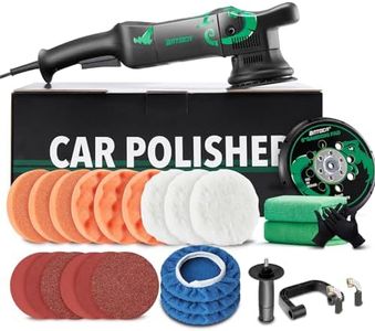 BATOCA Polisseuse Orbitale 21mm,700W Machine à Polir,Excentrique Polissage Voiture,Polisseur Set,Ponceuse,Cireuse,1000-3800RPM,150mm Polissage Pad,Entretien Peinture Auto,Nettoyer les rayures,Cirage