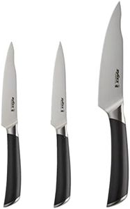 Zyliss E920278 Comfort Pro Juego de Cuchillos de 3 Piezas, Múltiples Tamaños, Acero Inoxidable Alemán, Mango Negro, Set de Cuchillos de Cocina Profesional, Apto Para Lavavajillas