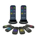 Key Finder with Thinner Receivers & Advanced Fabric Remotes, SIMJAR 80dB+ RF Item Locator with 131ft Working Range, 2 RF Transmitter & 6 Receivers