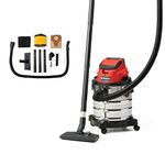 Einhell Power X-Change 20L Cordless Wet and Dry Vacuum Cleaner - 18V, Heavy Duty Stainless Steel Tank, 1.5M Hose, Blow Function - TC-VC 18/20 Li S Wet Dry Vacuum Cleaner (Battery Not Included)