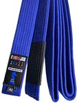 OSS Combat Sports BJJ Belt - Brazilian Jiu Jitsu Belt - Jujitsu Belt - RIBJJF Approved Adult’s Size Brazilian Jiu-Jitsu Belt 100% Cotton Durable Competition Ready Belts- BJJ Gi A2, A3 (Blue, A3)