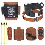 Klein Tools 5800IWBL Ironworker Tool Holder Belt System, 8-Piece Set, Quick-Release Belt, Bolt Bag, Holders, Tension Straps, Pro-Pad, Large