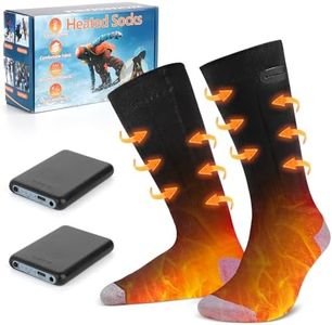 Heated Socks, Electric Heated Socks for Men and Women, Rechargeable 4000mah Battery Heated Socks for Men and Women, Winter Thermal Socks for Outdoor Sports, Hunting, Skiing, Skating, Fishing