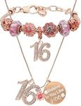 DORADREAMDEKO Sweet 16 Birthday Decorations, Sweet Sixteen Birthday Gifts Necklace Gold