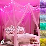 Obrecis White Bed Canopy with Star 