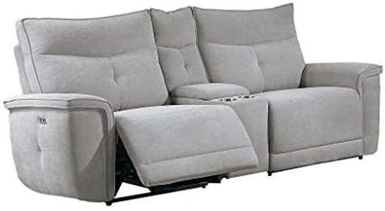 Homelegance 93" Power Double Reclining Loveseat, Gray