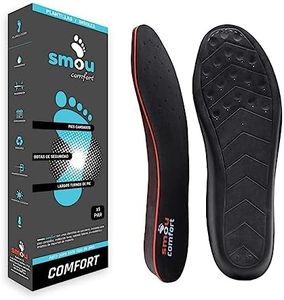SMOU COMFORT Plantillas de Descarga Gel y Memory Foam para Mujer y Hombre, Para Zapatos, Botas de Trabajo o Zapatillas Deportivas, Gran Amortiguación y Descanso de la Planta y el Talón (46-47 EU)