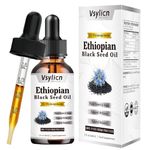 Pure Ethiopian Black Seed Oil, Black Seed Oil Cold Pressed - Black Cumin Oil(Nigella Sativa Oil) with 5% Thymoquinone - Stabilise Blood Pressure, Boost Immunity for Men Women - Vegan, 60ml