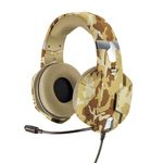 Trust Gaming Headset GXT 322D Carus with Microphone, Adjustable Headband and Flexible Mic, Wired, 1 m Nylon Braided Cable, for Xbox One, Xbox Series X, PS4, PS5, Nintendo Switch - Desert Camo