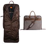 TRITOUR Garment Bags for Travel Leather Canvas Suit Bag with Extended Design Computer Compartment