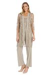 R&M Richards Classic Women's Pants Suit, Champagne, 16