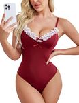 Avidlove Women's Exotic Costumes Halloween Cosplay Outfit Sexy Maid Lingerie Wine Red M