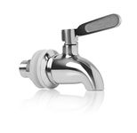 JEDFORE 304 Stainless Steel Beverage Dispenser Replacement Spigot Juice Cold Drink Wine Barrel Faucet for Home and Party Use (Polished Finish)