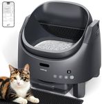 Self Cleaning Litter Box, FeelNeedy Open-Top Smart Automatic Cat Litter Box with App Control, Odor Control Safety Sensor Design for 1-3 Cats, Includes Waste Bags,litière automatique Pour Chat 4075B