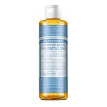 Dr Bronner's All-in-1 Baby Mild Magic Soap, Unscented Pure Castile Liquid Soap, Made with Organic Oils, Used for Face, Hair, Babies, Laundry and Dishes, Certified Fair Trade & Vegan Friendly, 240 ml