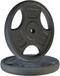 Yes4All Cast Iron - 1 Inch Grip Weight Plate - 35lb - Pair