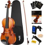 Mendini by Cecilio Violin 4/4 Full Set for Beginners - Fiddle MV 300 Satin Antique Finish