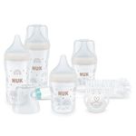 NUK Perfect Match Perfect Start Baby Bottles Set | 0-6+ Months | Adapts to Baby's Palate | 4 x Anti Colic Baby Bottles, Dummy, Bottle Brush & More | BPA-Free | 7 Count