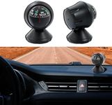 Piburth Car Compass, Vehicle Compass Ball with Bottom Stick, Dash Mount Adjustible Auto Interior Accessories for Navigation Hiking Direction Guidance, Universal for SUV, Truck, RV