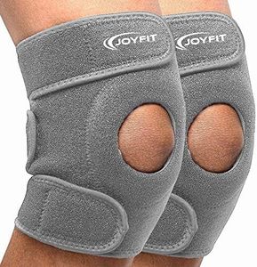 JoyFit Knee Cap - Knee Support With Anti Slip Design, Adjustable, Breathable Neoprene Knee Brace For Arthritis, Pain Relief, Sports Activities Gym Workouts For Men & Women (Pair), Free Size