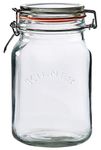 Kilner 1.5 Litre Glass Square Glass Clip Top Preservation Jar