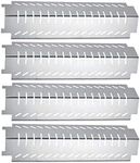 LOKHING 94011 (4-Pack) BBQ Spares Gas Grill Replacement Parts Stainless Steel BBQ Heat Plates Gas Grill Heat Shields Tent Diffuser for Charbroil, Costco, Centro, Thermos and Others Models Gas Grill