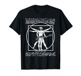 Da Vinci Vitruvian Man Bass Guitar Player - Bass Guitarist T-Shirt