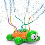 Outdoor Water Sprinkler for Kids and Toddlers Backyard Spinning Turtle Sprinkler Toy Wiggle Tubes Spray Splashing Fun for Summer Days Sprays Up to 8ft High Attaches to Garden Hose