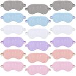 SATINIOR 18 Pieces Plush Eye Mask S