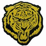 The Roaring Gold Tiger Patch Embroidered Applique Iron On Sew On Emblem