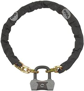 Yale YCL3/10/110/1 Chain & Lock 1100mm YCL3/10/110/1-Maximum Security Chain Bike Lock 1100mm-Heavy Duty Protection-4 Keys Including 1 with Micro-Light, Black