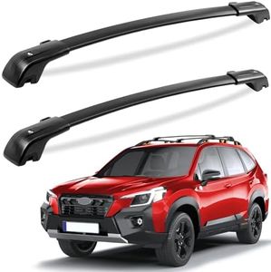 Tuyoung 260lbs Roof Rack Cross Bars Compatible with Subaru Forester Wilderness 2022 2023 2024 with Raised Side Rails, Heavy Duty Aluminum Lockable Roof Crossbars Rooftop Luggage Racks Carrier