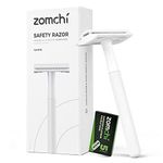 Safety Razor for Women, Women's Razor with Texture Handle, Lady Razors with a Delicate Box, Double Edge Razor, Fits All Double Edge Razor Blades, Plastic-Free (White)