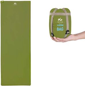 BESTEAM Ultra-Light Warm Weather Envelope Sleeping Bag, Outdoor Camping, Backpacking & Hiking - Fit for Kids, Teens and Adults (Army Green)